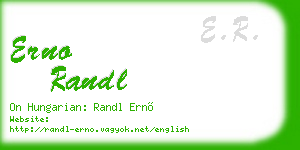 erno randl business card